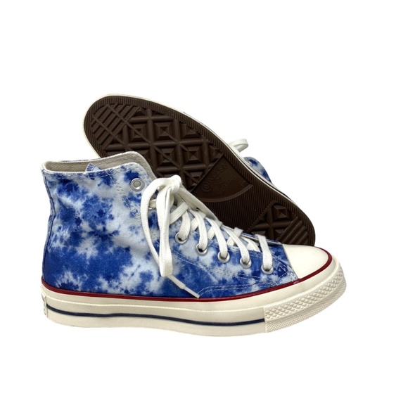 Converse Chuck Taylor High Canvas Blue Women Sneakers Custom 165814C-BLUE/WHITE - Picture 7 of 10